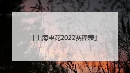 上海申花2022赛程表
