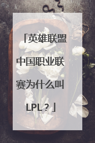 英雄联盟中国职业联赛为什么叫LPL？