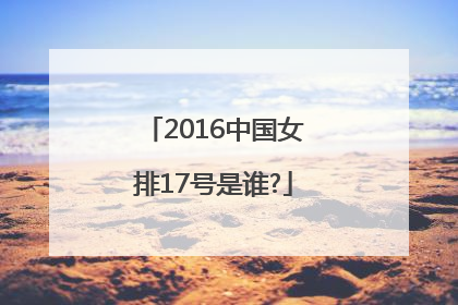 2016中国女排17号是谁?