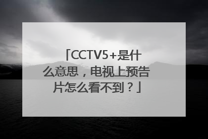 CCTV5+是什么意思，电视上预告片怎么看不到？