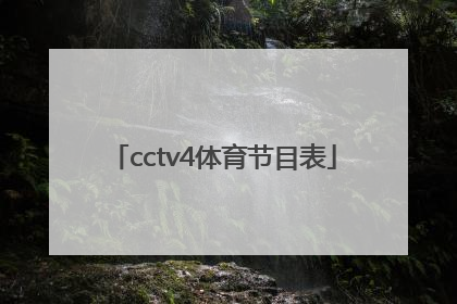 「cctv4体育节目表」体育频道直播cctv5