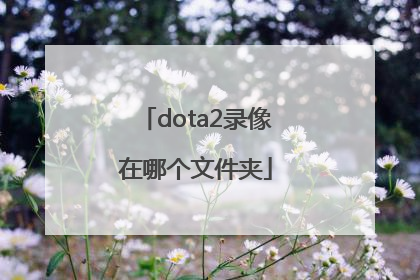 dota2录像在哪个文件夹