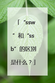 “ssw”和“ssb”的区别是什么？