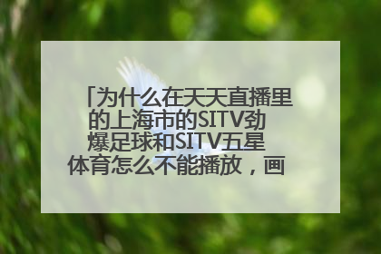 为什么在天天直播里的上海市的SITV劲爆足球和SITV五星体育怎么不能播放，画面一直黑屏