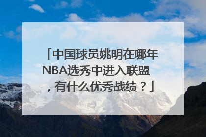 中国球员姚明在哪年NBA选秀中进入联盟，有什么优秀战绩？