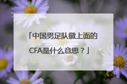 中国男足队徽上面的CFA是什么意思？