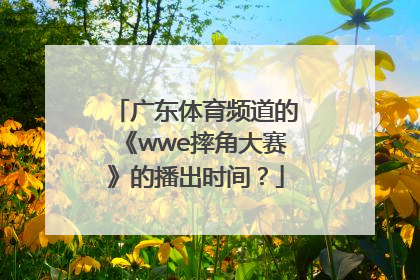 广东体育频道的《wwe摔角大赛》的播出时间？