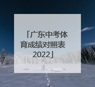 「广东中考体育成绩对照表2022」广东中考体育成绩对照表2019