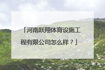 河南跃翔体育设施工程有限公司怎么样？