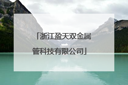 浙江盈天双金属管科技有限公司