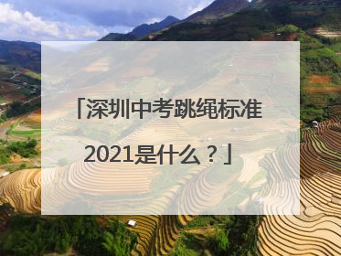 深圳中考跳绳标准2021是什么？