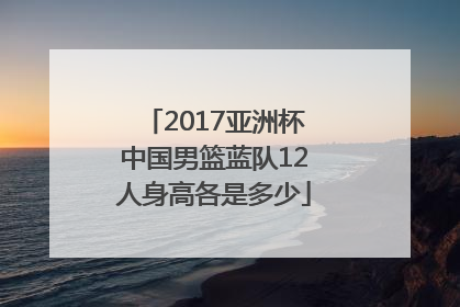 2017亚洲杯中国男篮蓝队12人身高各是多少
