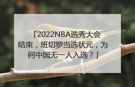2022NBA选秀大会结束，班切罗当选状元，为何中国无一人入选？