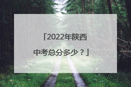 2022年陕西中考总分多少？