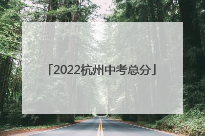 2022杭州中考总分